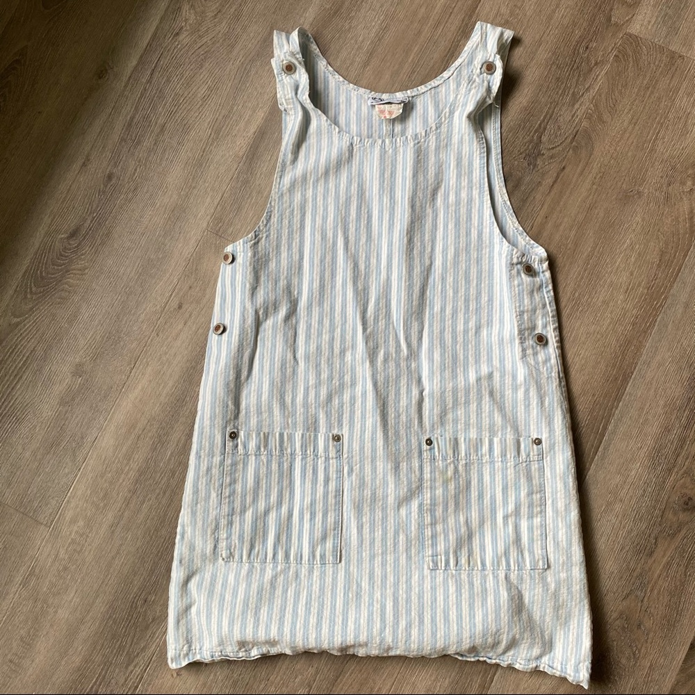 Vintage Blue and White Striped Dress